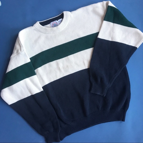 Vintage Other - Vintage 90s Cape Cod Colorblock Crewneck Sweater